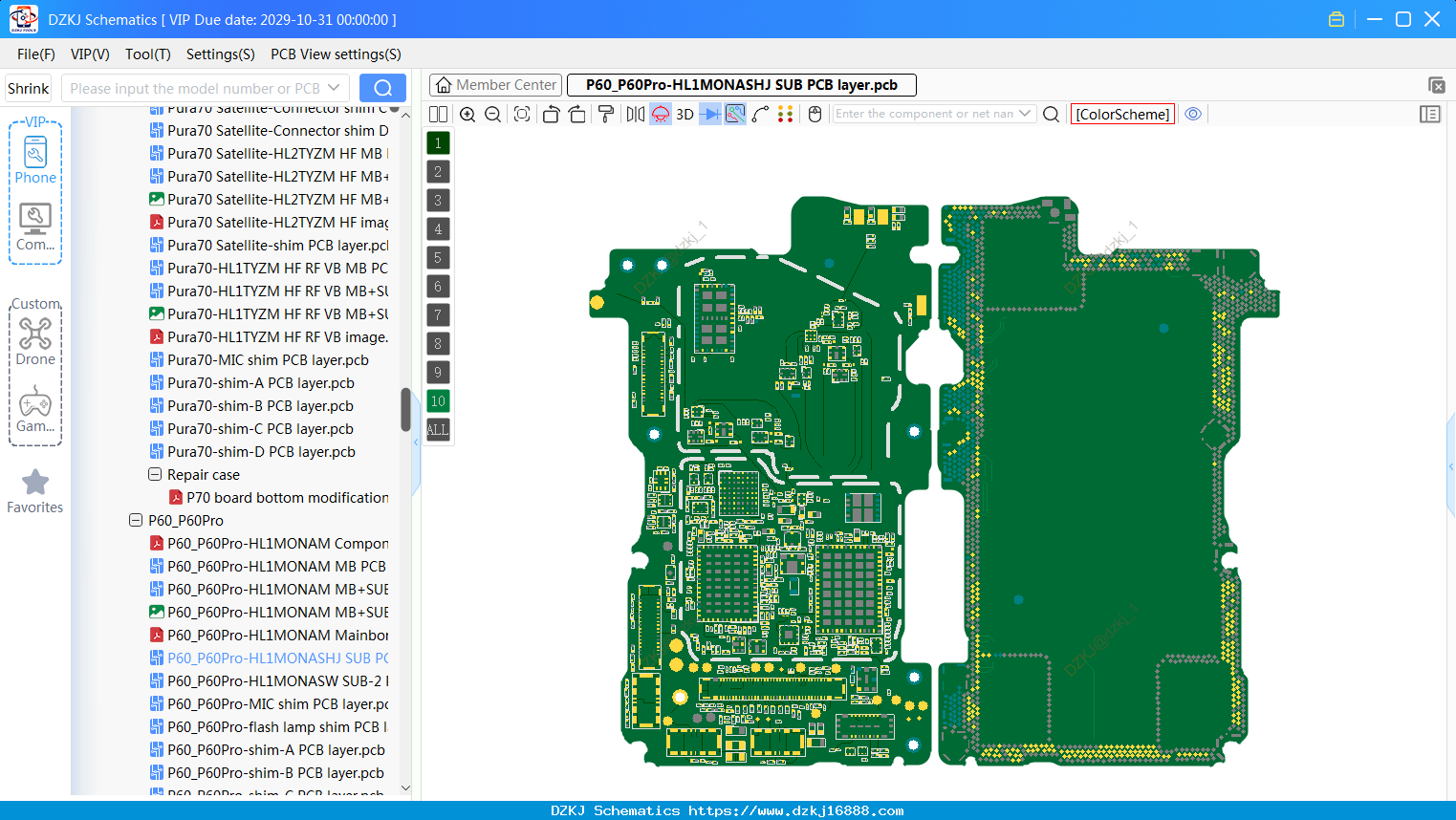 Huawei P60_P60Pro-HL1MONASHJ SUB PCB Layer